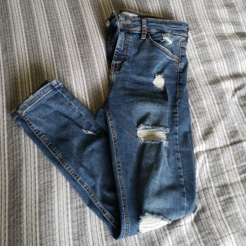 EUC Topshop Jamie Moto Jeans